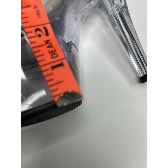 Pleasers Fabulicious 6" Clear Stiletto Heels SZ 7.5 Ankle Strap 2" Platform Lip - Picture 5 of 7